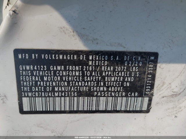 2020 VOLKSWAGEN JETTA 3VWCB7BU4LM043156 Photo 8