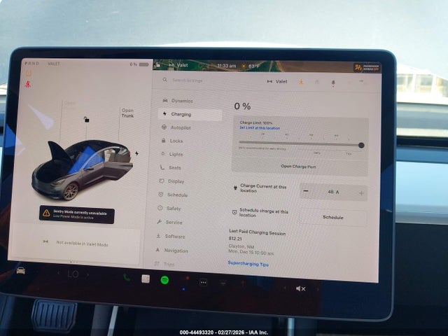 2019 Tesla Model 3 Long Range/performance მანქანა იყიდება აუქციონზე, vin: 5YJ3E1EBXKF195057, აუქციონის ნომერი: 44493320