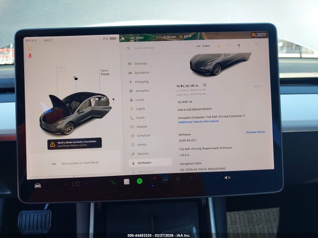 2019 Tesla Model 3 Long Range/performance მანქანა იყიდება აუქციონზე, vin: 5YJ3E1EBXKF195057, აუქციონის ნომერი: 44493320