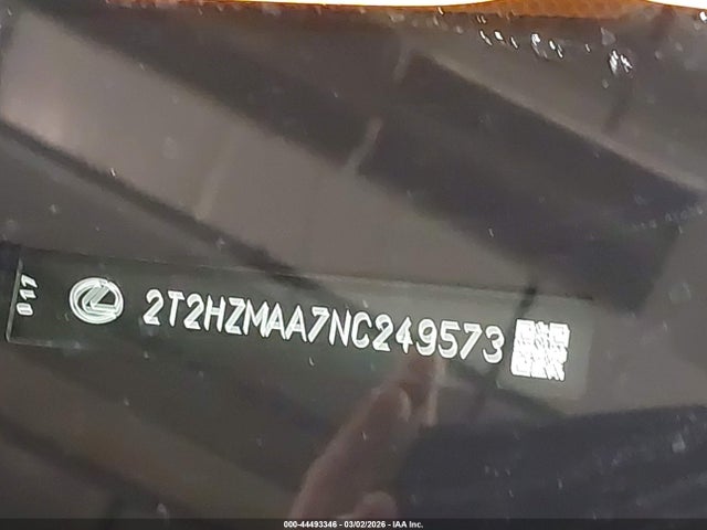 Продажа на аукционе авто 2022 Lexus Rx 350, vin: 2T2HZMAA7NC249573, номер лота: 44493346