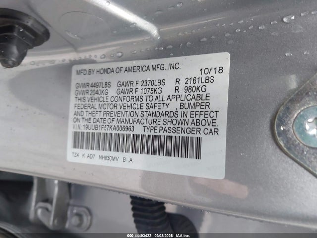19UUB1F57KA006963 Acura Tlx Tech Pkg