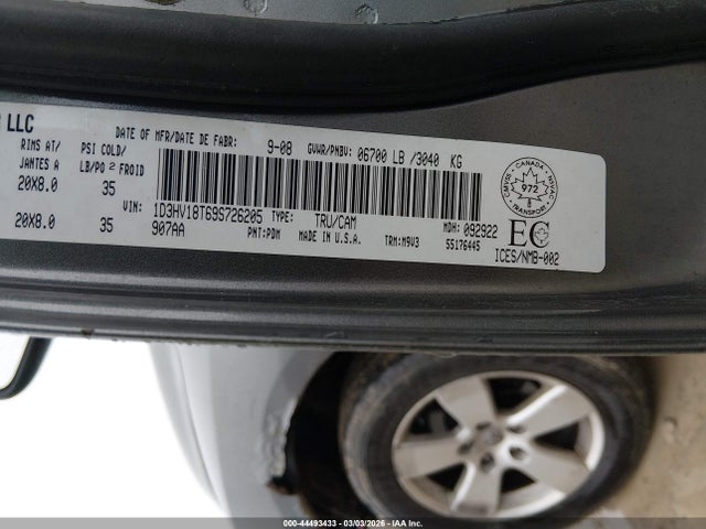 2009 DODGE RAM 1500 1D3HV18T69S726205 Photo 8