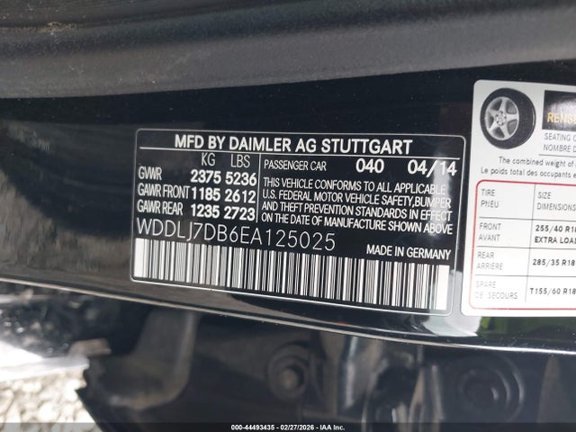 Продажа на аукционе авто 2014 Mercedes-benz Cls 550, vin: WDDLJ7DB6EA125025, номер лота: 44493435