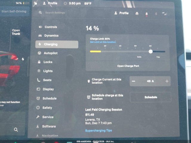 2023 Tesla Model Y მანქანა იყიდება აუქციონზე, vin: 7SAYGAEEXPF797347, აუქციონის ნომერი: 44493484