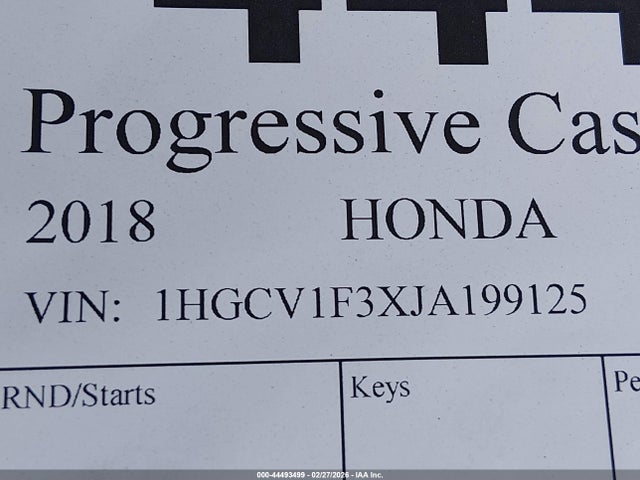 Aukcja sprzedaży 2018 Honda Accord Sport, vin: 1HGCV1F3XJA199125, numer aukcji: 44493499
