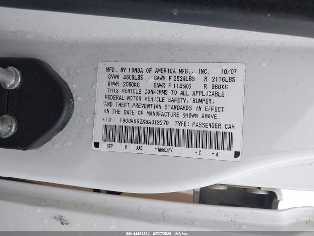 2008 Acura Tl 3.2 მანქანა იყიდება აუქციონზე, vin: 19UUA662X8A019270, აუქციონის ნომერი: 44493534