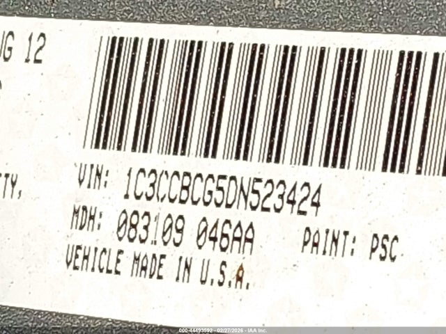 2013 Chrysler 200 Limited მანქანა იყიდება აუქციონზე, vin: 1C3CCBCG5DN523424, აუქციონის ნომერი: 44493592