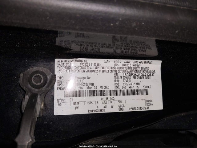 Ford FOCUS SE 2016 1FADP3K21GL212627 Image 9