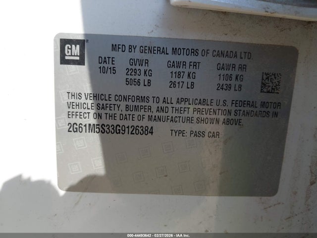 2016 CADILLAC XTS 2G61M5S33G9126384 Photo 8