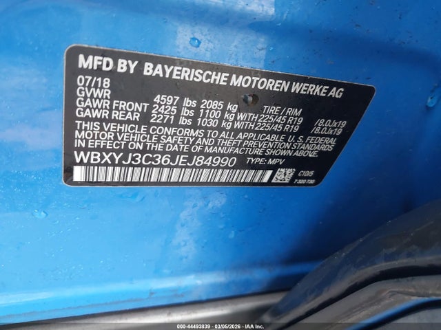 Продаж на аукціоні авто 2018 Bmw X2 Sdrive28i, vin: WBXYJ3C36JEJ84990, номер лоту: 44493839