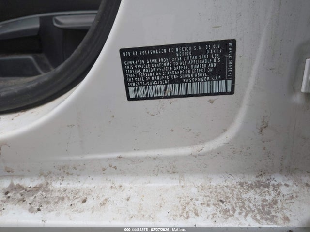 Aukcja sprzedaży 2017 Volkswagen Jetta 1.4t S, vin: 3VW2B7AJ0HM363889, numer aukcji: 44493875