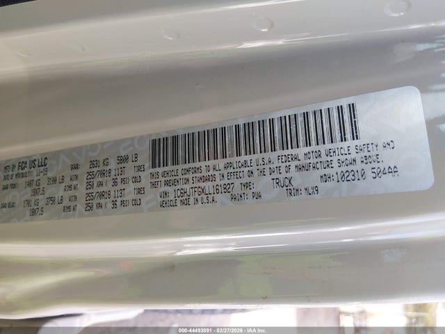 2020 JEEP GLADIATOR 1C6HJTFGXLL161827 Photo 8