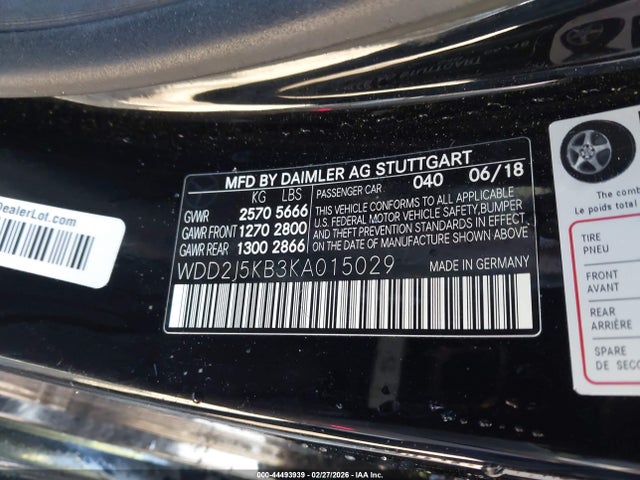 Auction sale of the 2019 Mercedes-benz Cls 450 4matic, vin: WDD2J5KB3KA015029, lot number: 44493939