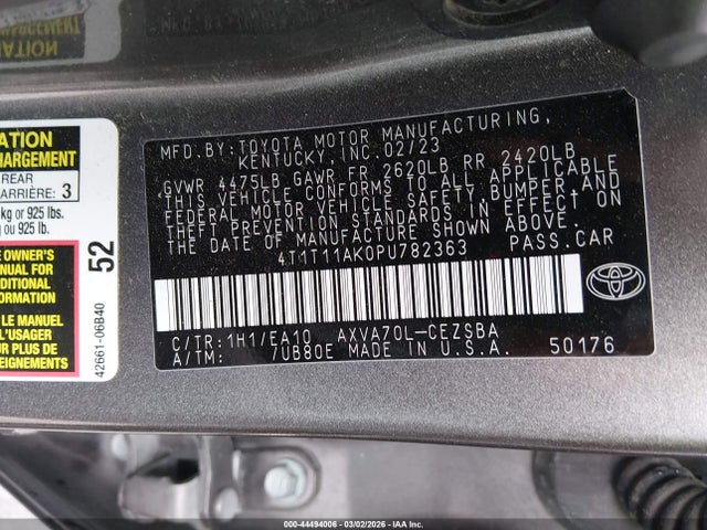 2023 TOYOTA CAMRY 4T1T11AK0PU782363 Photo 8