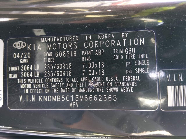 Продаж на аукціоні авто 2021 Kia Sedona Ex, vin: KNDMB5C15M6662365, номер лоту: 44494068