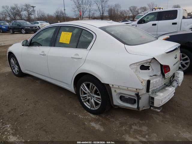 2012 Infiniti G25x მანქანა იყიდება აუქციონზე, vin: JN1DV6AR0CM860810, აუქციონის ნომერი: 44494152