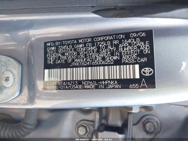 2006 SCION XA JTKKT624165006252 Photo 8