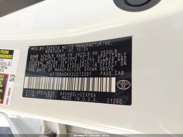 Toyota CAMRY XSE 2025 4T1DBADKXSU013391 Image 9