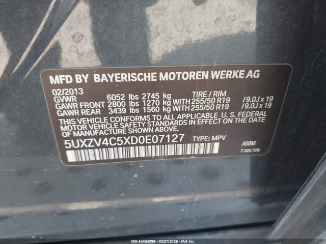 2013 BMW X5 5UXZV4C5XD0E07127 Photo 8