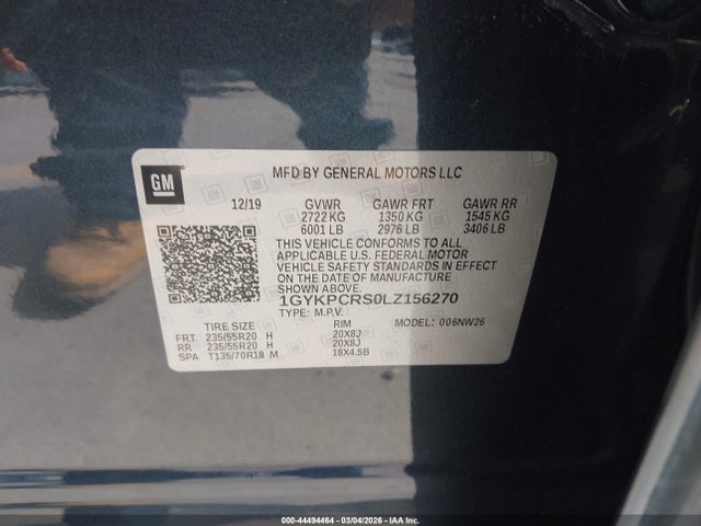 Продаж на аукціоні авто 2020 Cadillac Xt6 Fwd Premium Luxury, vin: 1GYKPCRS0LZ156270, номер лоту: 44494464