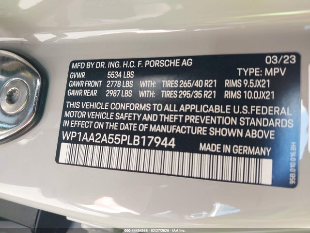 2023 PORSCHE MACAN WP1AA2A55PLB17944 Photo 8