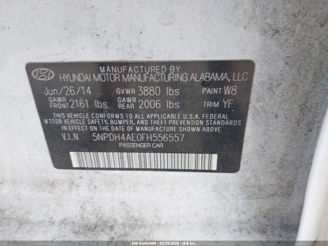 Hyundai ELANTRA SE 2015 5NPDH4AE0FH556557 Image 9