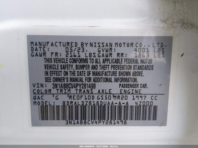 2023 NISSAN SENTRA 3N1AB8CV4PY281498 Photo 8