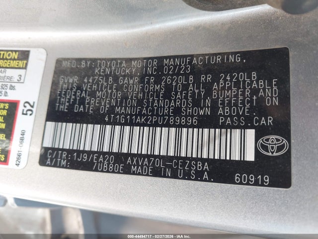 Toyota CAMRY SE 2023 4T1G11AK2PU789896 Image 9