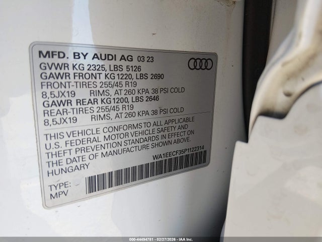 2023 AUDI Q3 WA1EECF35P1122314 Photo 8