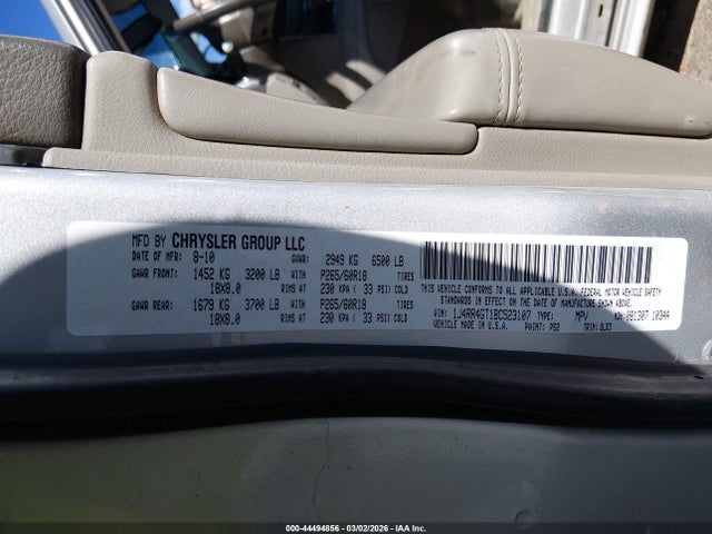 2011 JEEP GRAND CHEROKEE 1J4RR4GT1BC523107 Photo 8