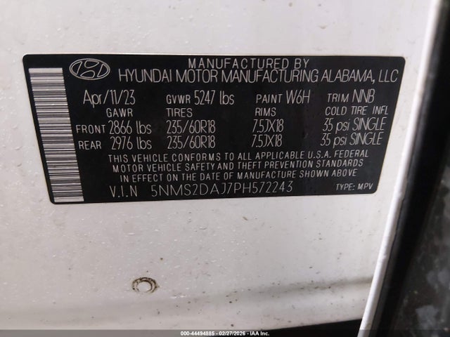 Hyundai Santa Fe Sel 2023 5NMS2DAJ7PH572243 Image 9