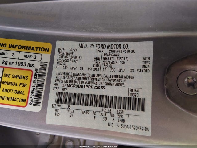 2023 FORD BRONCO SPORT 3FMCR9B61PRE22955 Photo 8