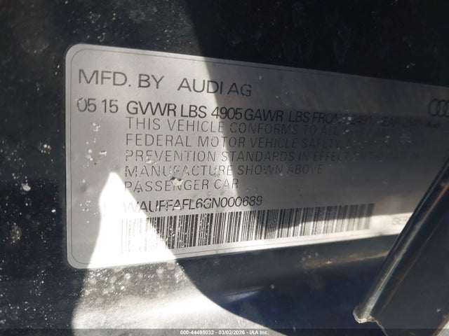 2016 AUDI A4 WAUFFAFL6GN000689 Photo 8