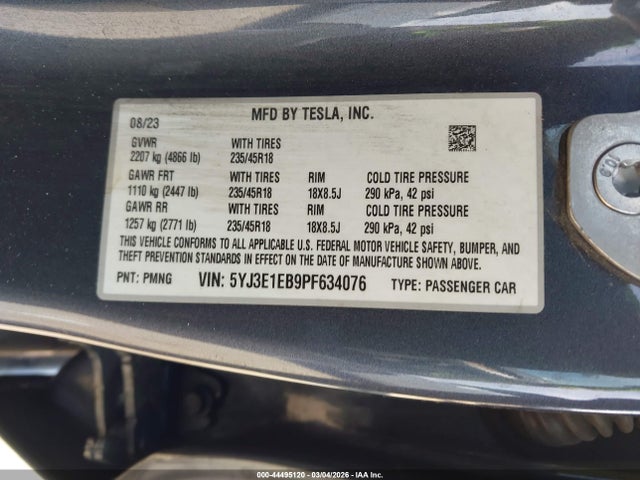 2023 TESLA MODEL 3 5YJ3E1EB9PF634076 Photo 8