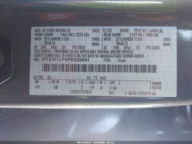 Ford F-150 Xl 2023 1FTEW1CP0PKD29041 Image 9
