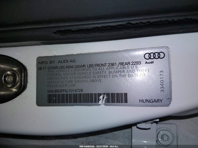 2018 AUDI A3 WAUB8GFF6J1014726 Photo 8