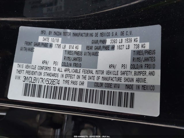 2019 TOYOTA YARIS 3MYDLBYV7KY508674 Photo 8