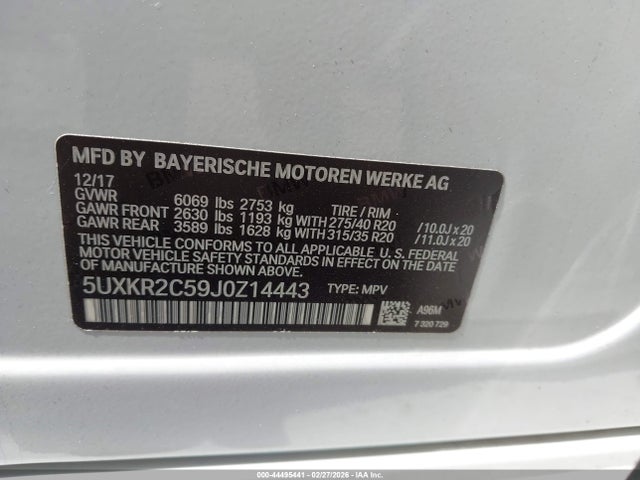 2018 BMW X5 5UXKR2C59J0Z14443 Photo 8