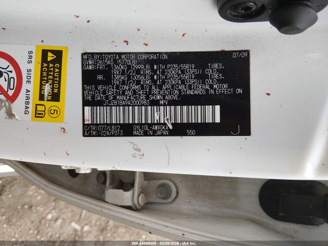 Auction sale of the 2010 Lexus Rx 450h, vin: JTJZB1BA9A2000983, lot number: 44495480