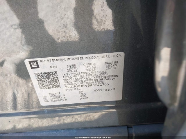 2019 CHEVROLET EQUINOX 3GNAXUEV6KS671705 Photo 8