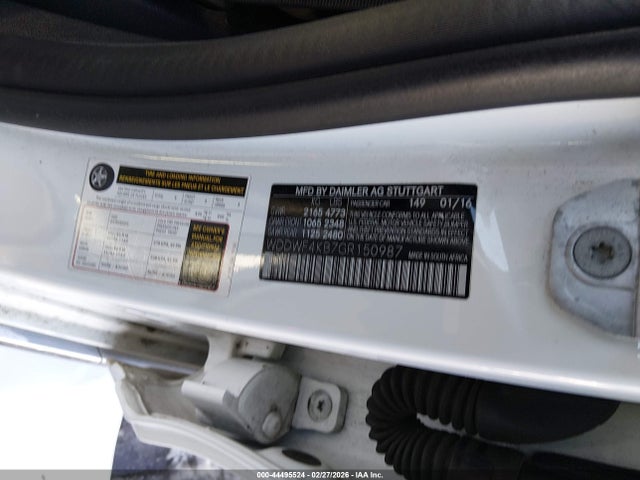 44495524 :رقم المزاد ، WDDWF4KB7GR150987 vin ، 2016 Mercedes-benz C 300 4matic مزاد بيع