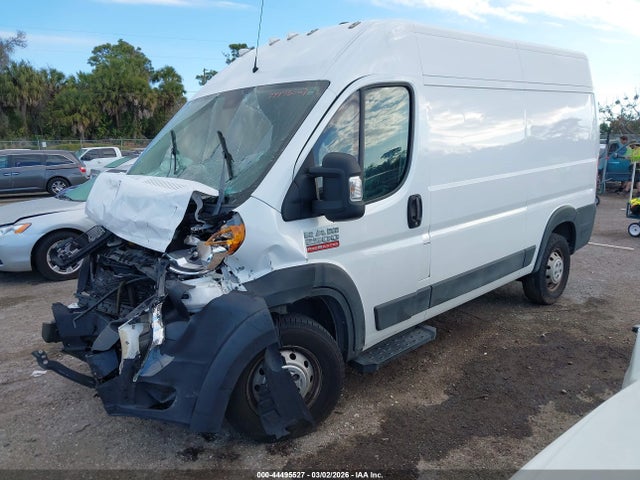 2019 Ram Promaster 2500 High Roof 136 Wb მანქანა იყიდება აუქციონზე, vin: 3C6TRVCG1KE502302, აუქციონის ნომერი: 44495527