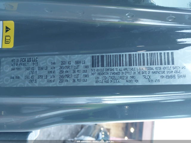 2020 JEEP GLADIATOR 1C6HJTAG5LL146210 Photo 8