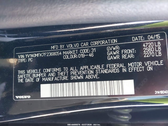 Volvo S60 T5 Premier 2015 YV140MFK7F2368054 Image 9