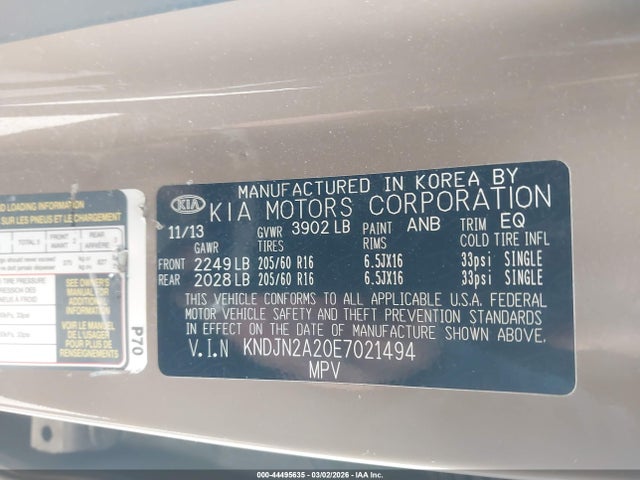 KIA Soul 2014 KNDJN2A20E7021494 Image 9