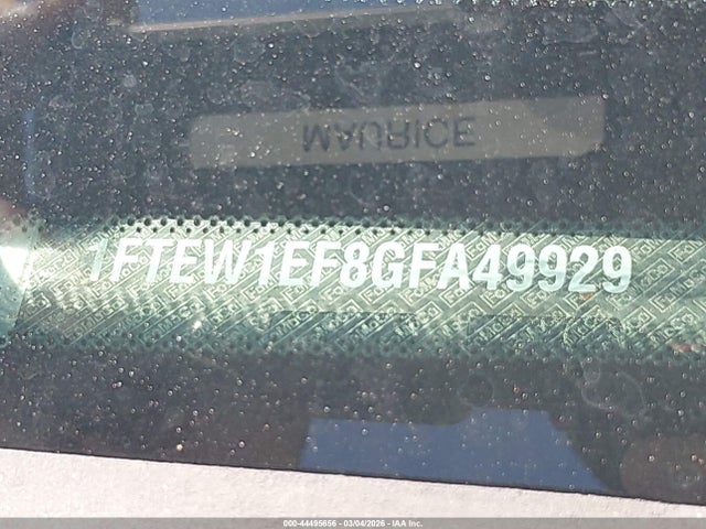 44495656 :رقم المزاد ، 1FTEW1EF8GFA49929 vin ، 2016 Ford F-150 Xlt مزاد بيع