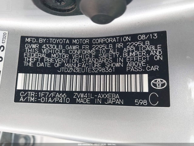 Продаж на аукціоні авто 2014 Toyota Prius V Three, vin: JTDZN3EU1E3298361, номер лоту: 44495674