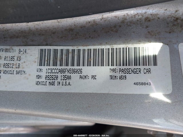 Chrysler 200 Limited 2015 1C3CCCAB6FN596026 Image 9