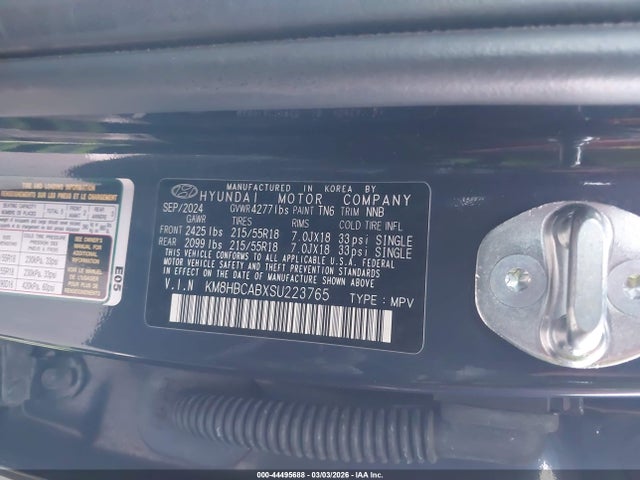 KM8HBCABXSU223765 Hyundai Kona Sel