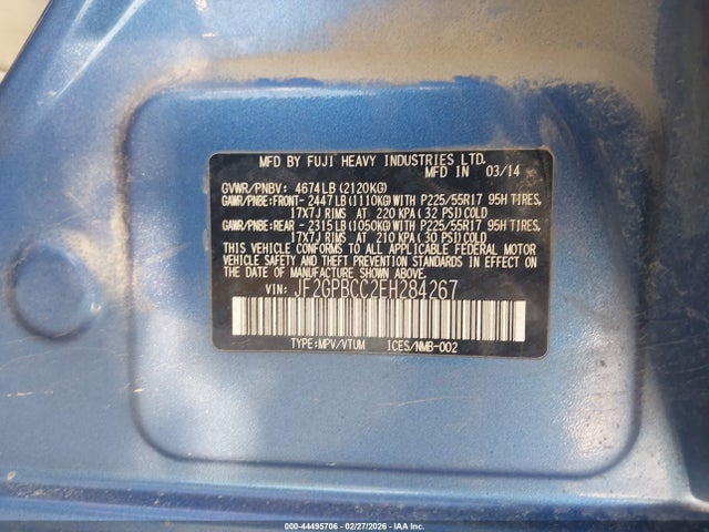 2014 SUBARU XV CROSSTREK HYBRID JF2GPBCC2EH284267 Photo 8